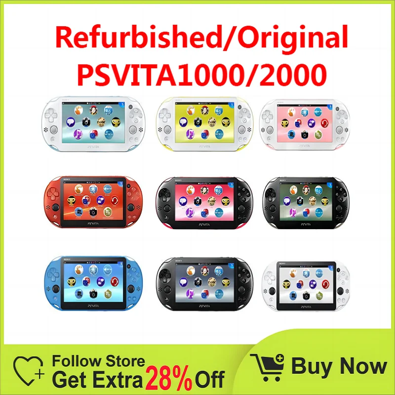 original PSVITA 1000/PSV2000 handheld game console comes with 32GB/64GB/128GB memory card and free gaming