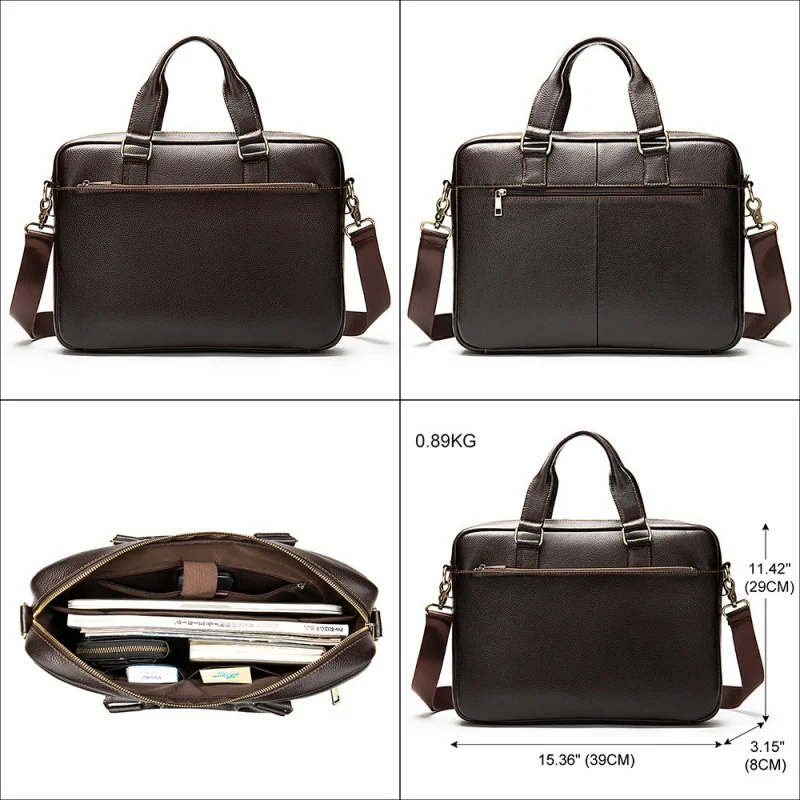 Maleta de couro genuíno para homens, bolsa luxuosa de couro para laptop casual bolsa de ombro retrô crossbody bolsa de arquivo masculino bolsa de negócios