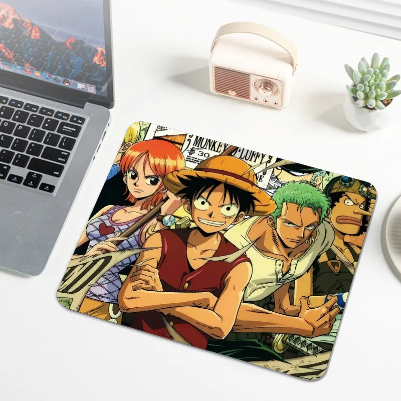 New HD One Piece Small Leather Mouse Pad Boys Luffy Zero Nami Laptop Office Anti-Slip Mouse Pad Anime Creative Leather Mouse Pad