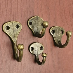 1Pack Wall Hooks With Screws Metal Zinc Alloy Hanging Single Bathroom Coat Clothes Robe Mounted Keys Hanger Furniture Hardware