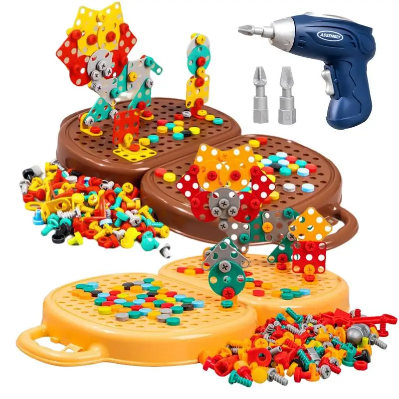 Electric Drill Disassembly Building Tool Toys Children Educational Assembled Building Blocks Sets For Boys Design Montessori Toy