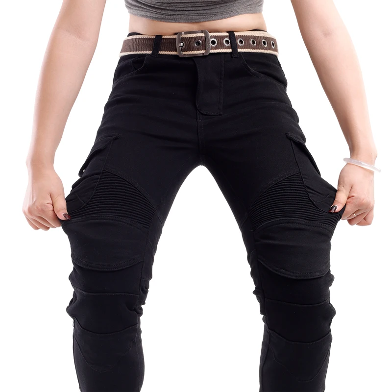 Aramid Womens Motorcycle Pants Protective Riding Jeans With Knee Hip Pads For Spring And Autumn