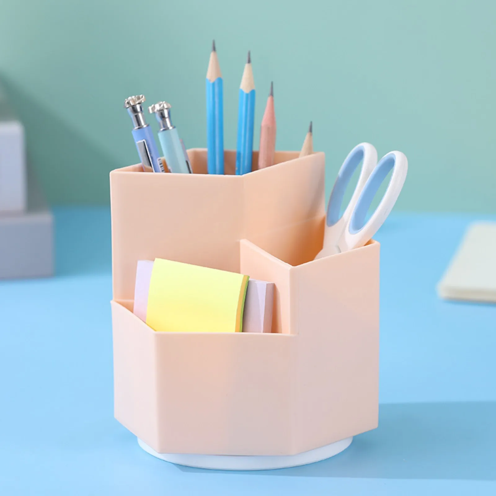 

Держатель для ручек большой емкости, ящик для хранения канцелярских принадлежностей для студентов, вращающийся на 360 градусов, креативный пластиковый пластиковый ящик для хранения канцелярских принадлежностей, коробка для ручек