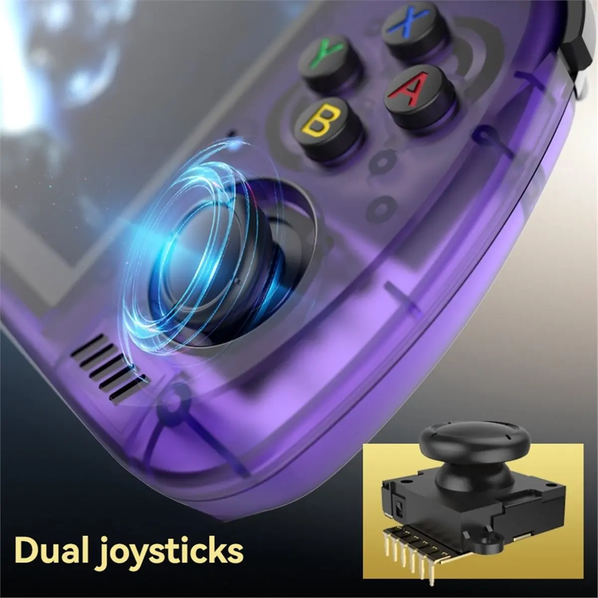 BaoBao- R36H PRO MAX وحدة تحكم ألعاب محمولة ريترو 64 جيجابايت 4.2 بوصة شاشة RK3326 نظام لينكس يدعم 10+ محاكيات WiFi الإصدار A