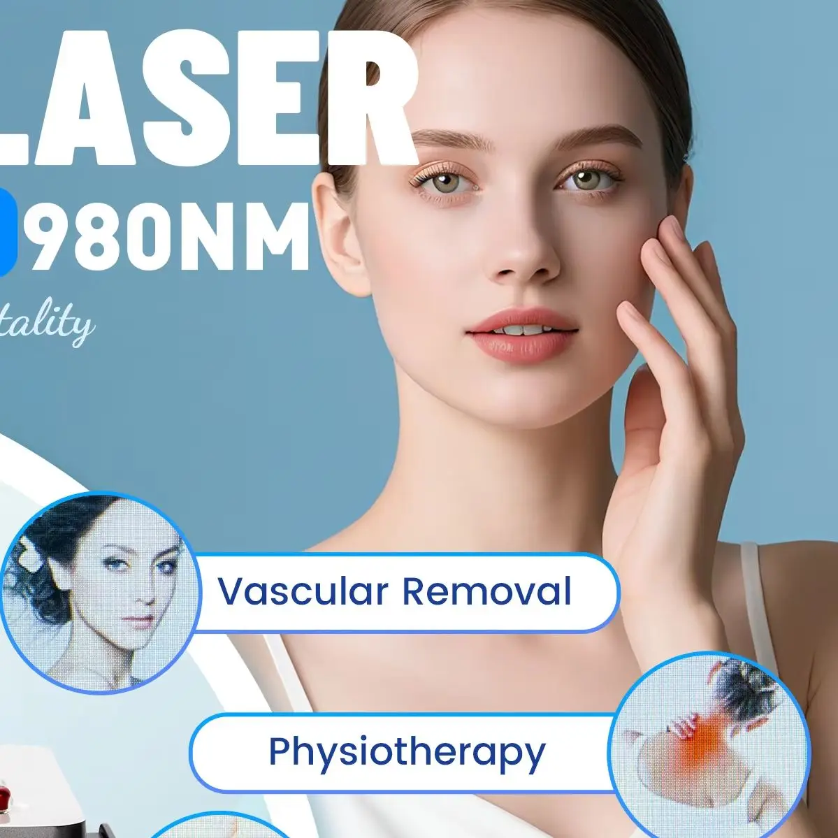 

Professional 30W 5in1 Capillary Removal Machine 980nm Diode Lase for Blood Vessel & Pink Spider Vein Removal for Salons