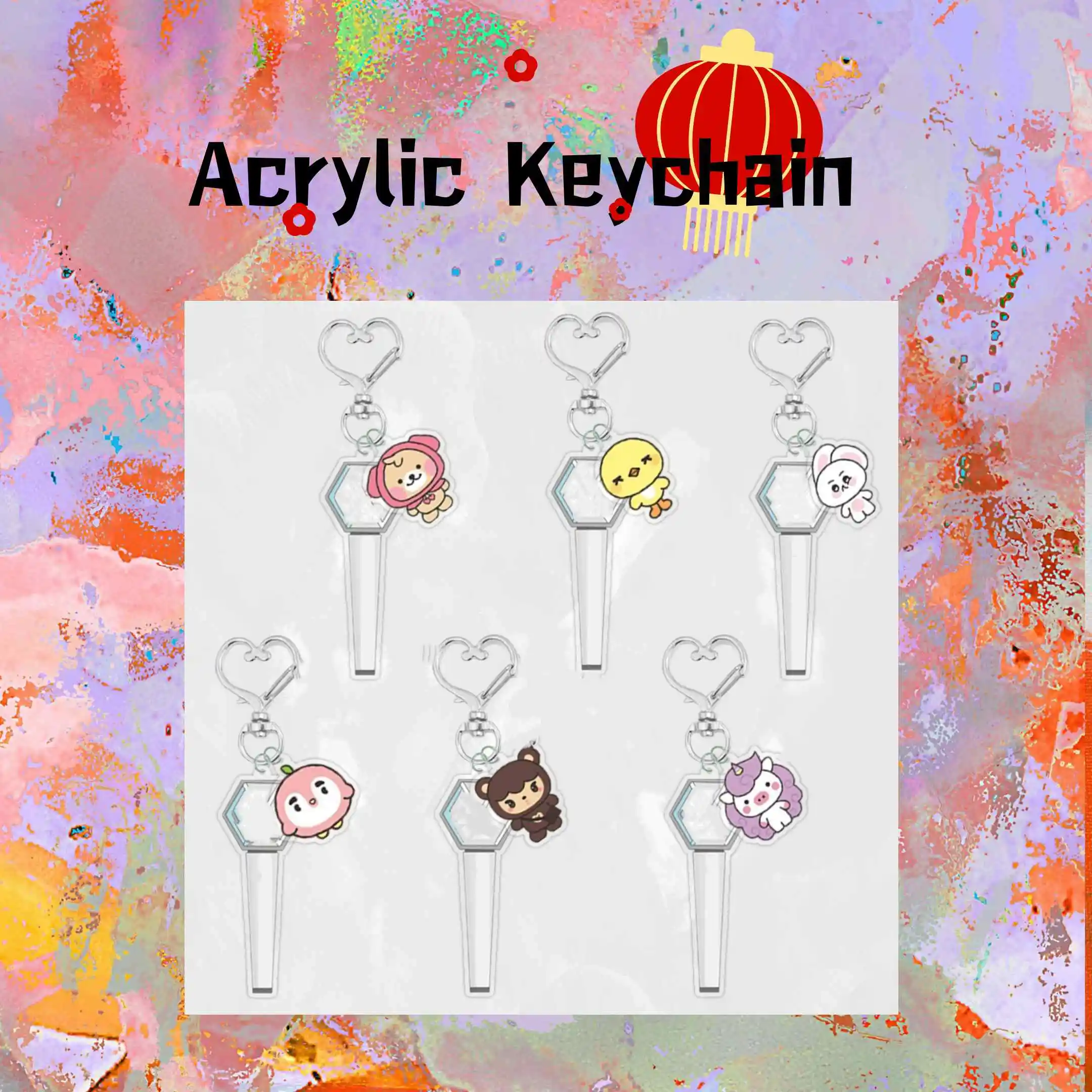 Корейские айдолы БЭКХЮН ЧАНЬЁЛ: Набор из 2 акриловых брелоков с двусторонней печатью, высокое качество, подарки для СЕХУНА и СИЮМИНА