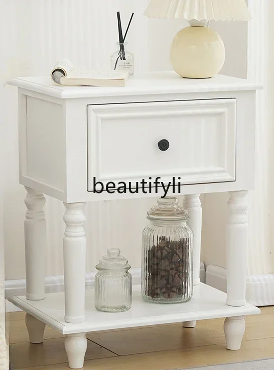 

Solid wood bedside table, drawer storage, modern simple small bedside storage cabinet