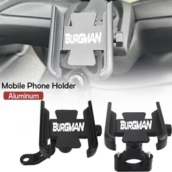 Motorcycle Accessories CNC Handlebar Mobile Phone Holder GPS Stand Bracket For SUZUKI BURGMAN 650 400 125 200 AN250 AN400 AN650