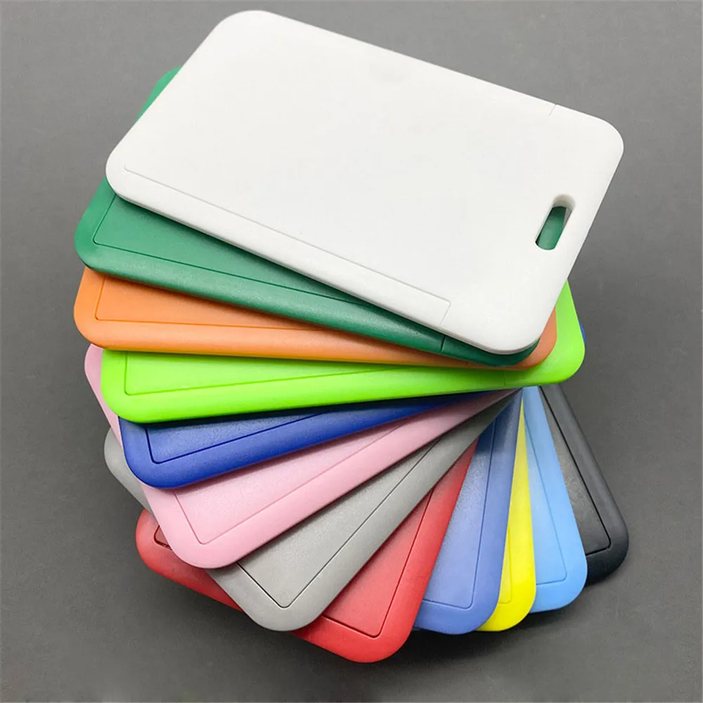 

New 12 Colors 1pc Plastic Card Cover Sleeve Bag ID Badge Case Bank Credit Card Badge Holder Wallet Pouch School Office Supplies