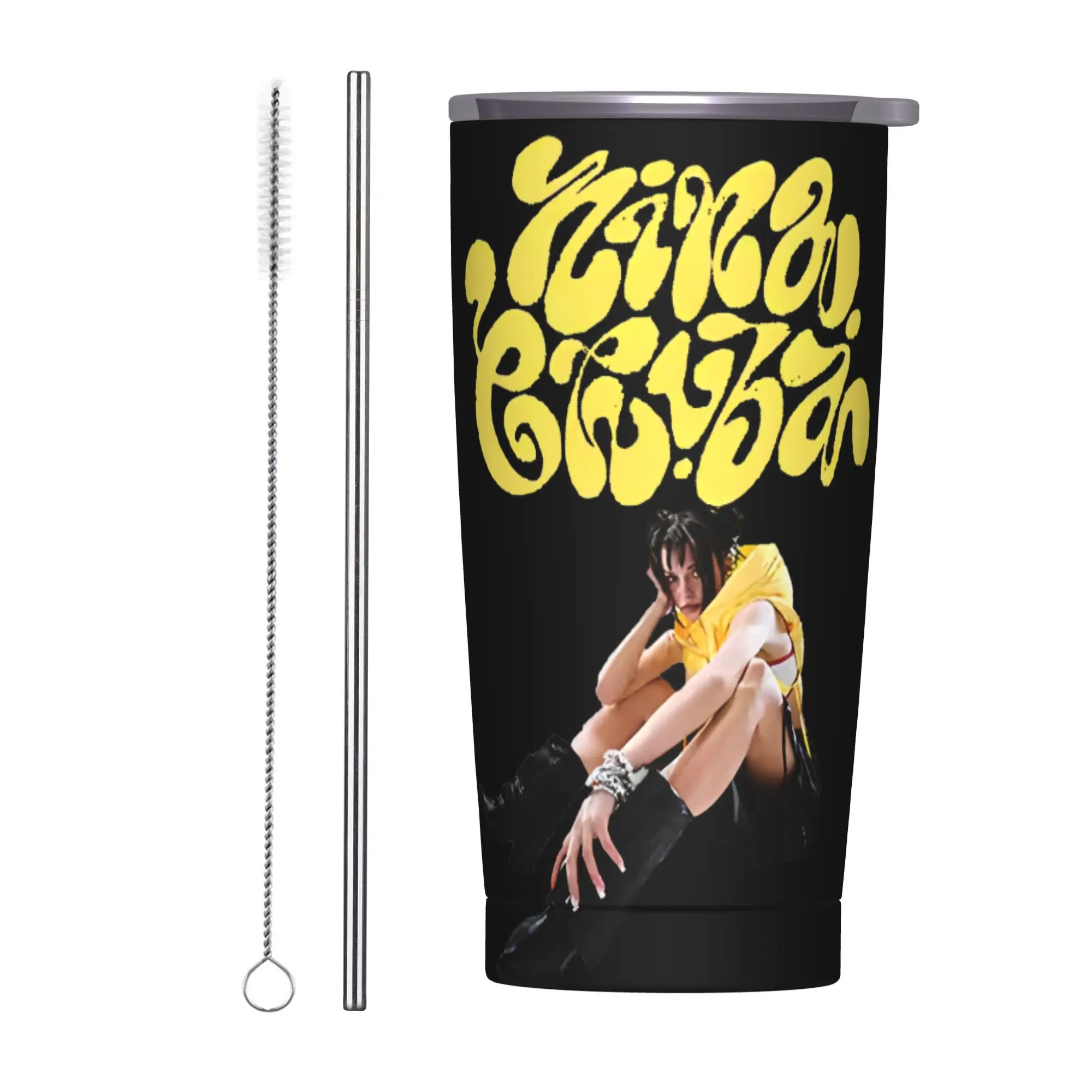 

Стакан из нержавеющей стали Nina Chuba Music Singe, кружки, чашка с соломинкой, бутылка для воды для путешественников, горячих напитков, портативная термокружка