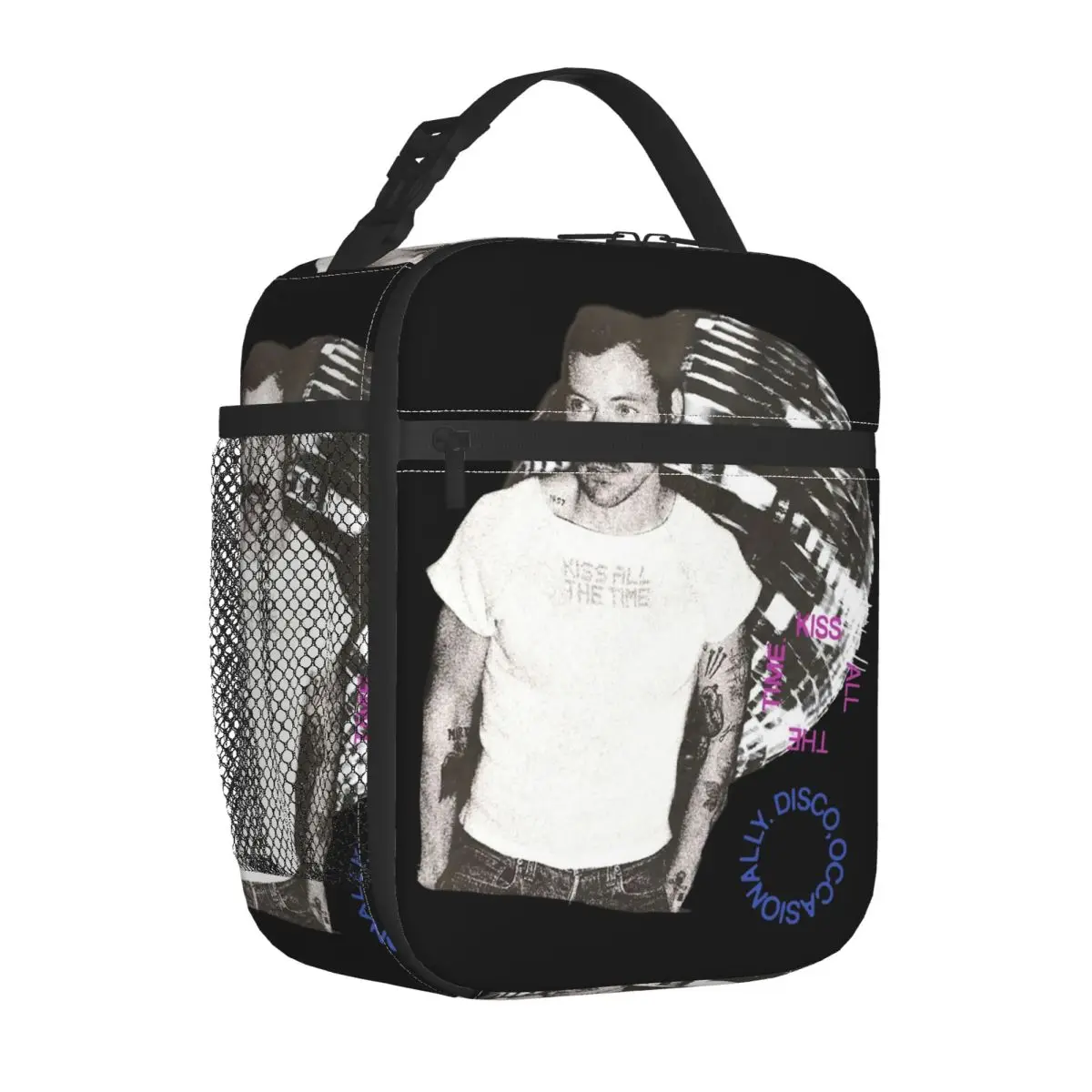 

Термоизолированные сумки для обедов Harrys Styles Disco Ball Kiss All The Time Music, контейнеры для еды, вместительные ланч-боксы, сумки-тоут