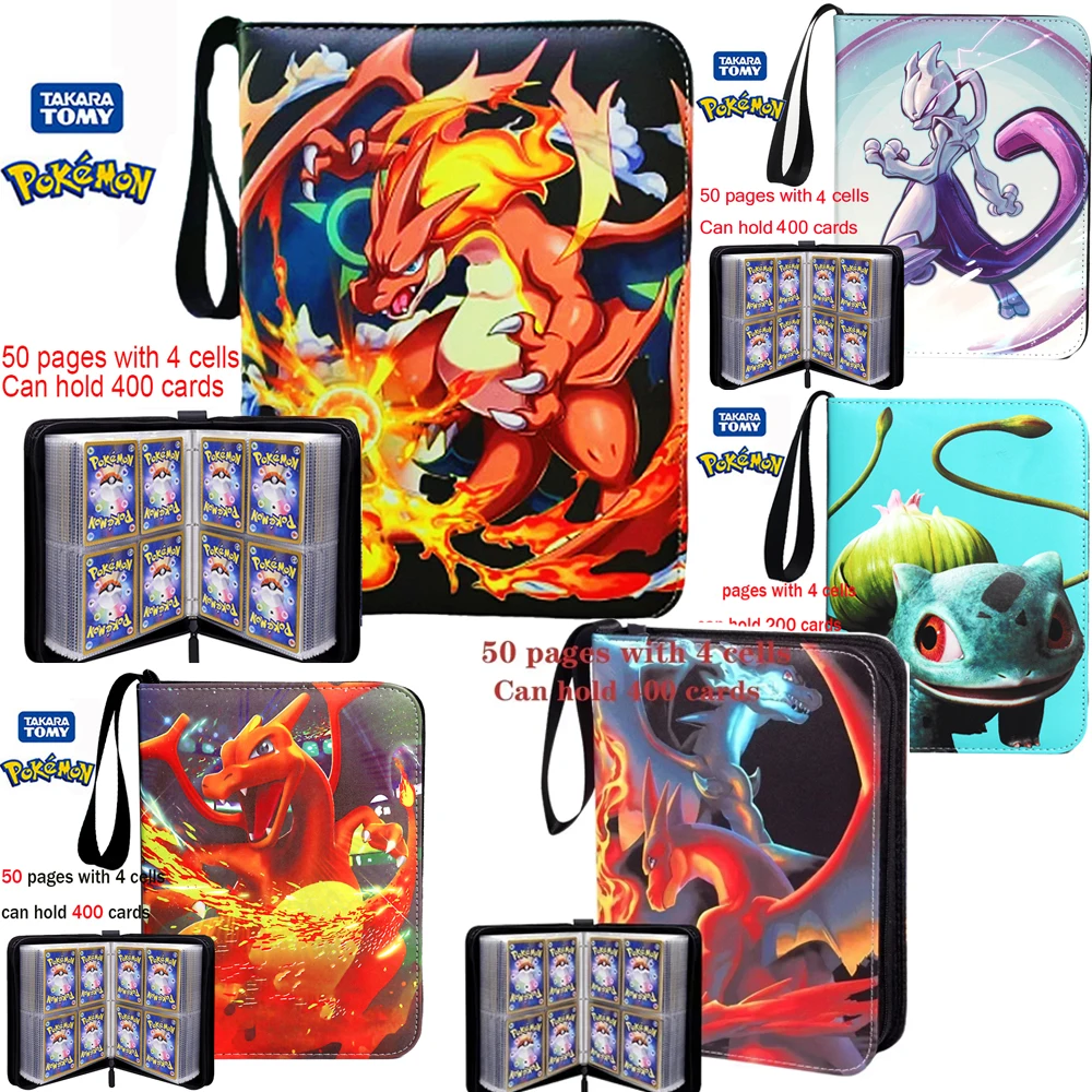 

##HOT Pokemone Card Album PU Zipper Photo Album Collection Book Anime Figure Album Hobby File Kids Toy Gifts In Stock