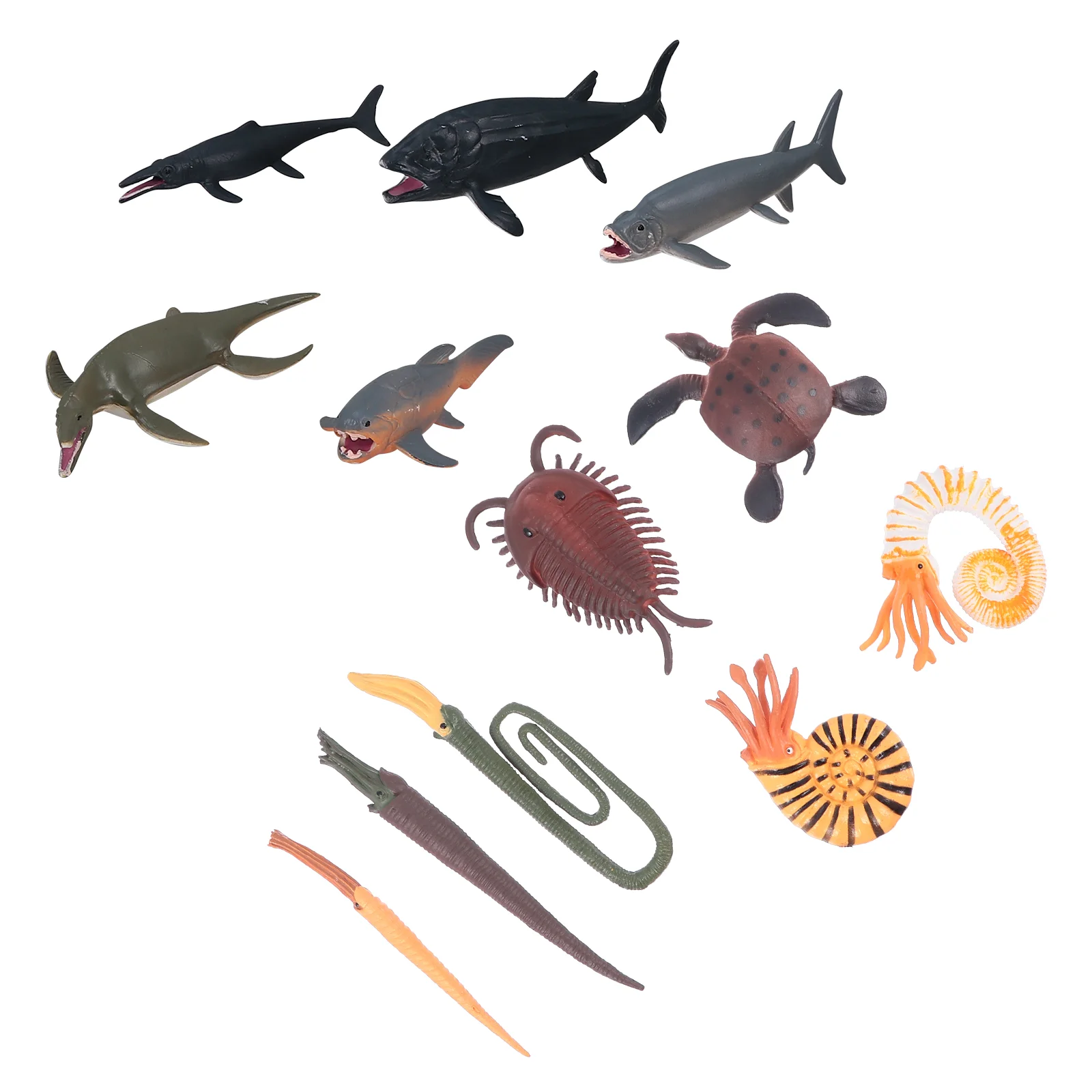 

Prehistoric Animal Models Marine Fish Figurine Crafts Desktop Baby Toys Creature Plastic Replicas