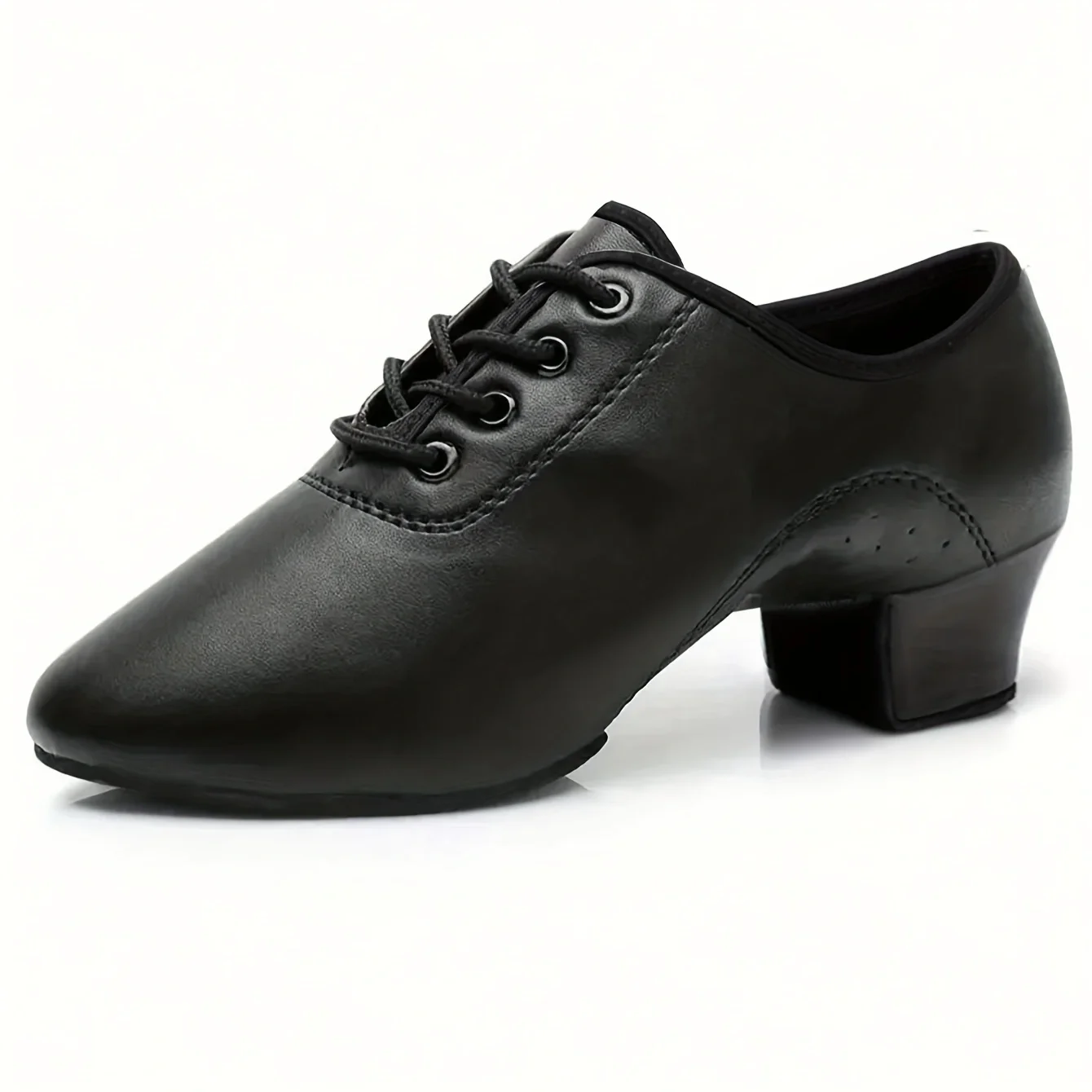Men Latin Dance Shoes Soft Sole Dance Shoes Black Performance Competition Dance Shoes Men Ballroom Dance Cha Cha Dance Pr