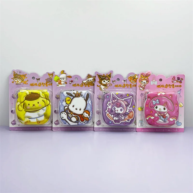 16pcs/lot Sanrio Kuromi Melody Memo Pad Sticky Note Decompression Mini Notebook Stationery Notepad Post Office School Supplies