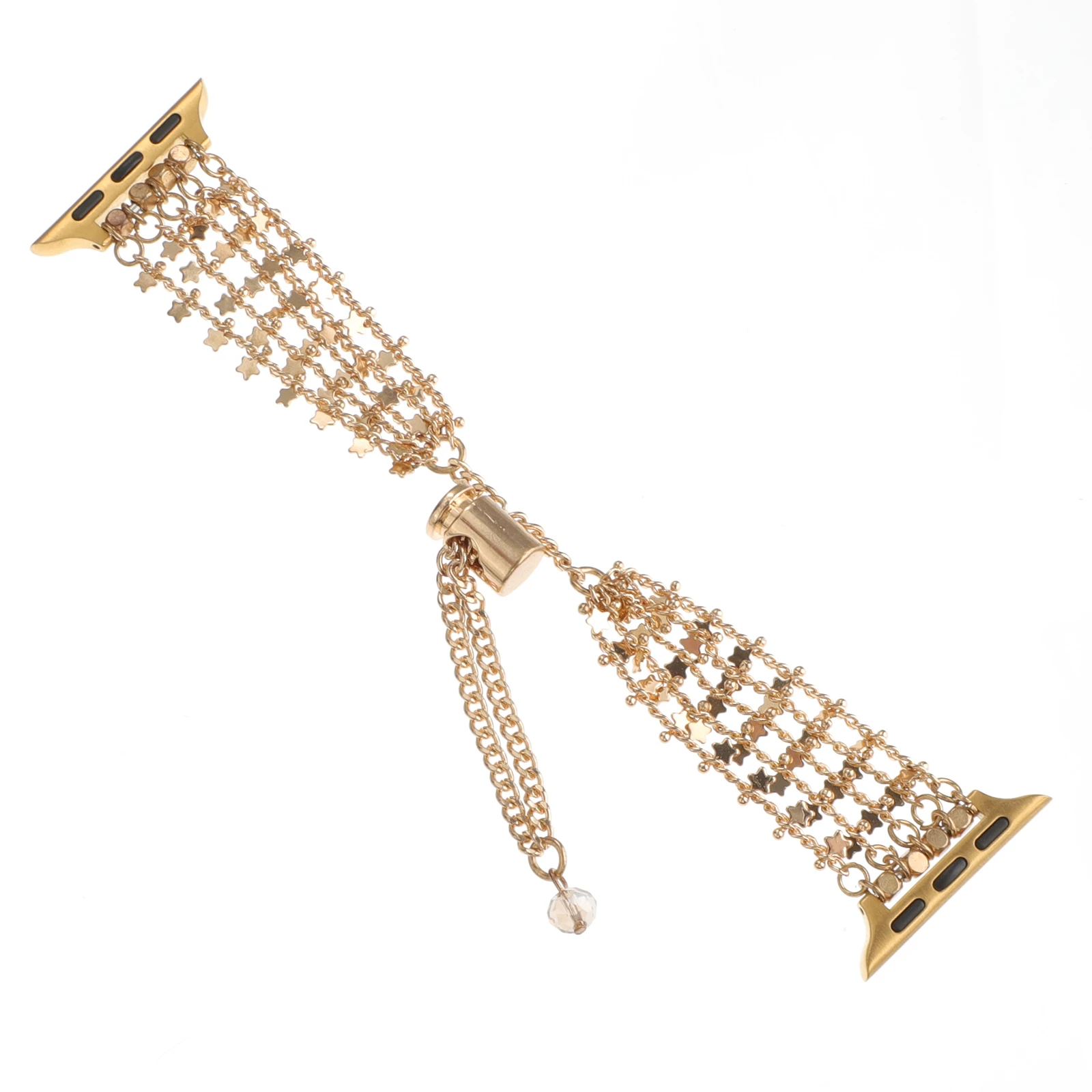 حزام معدني لسلسلة سوار ساعة أبل على شكل نجمة لساعة iwatch 87654321 SE Ultra women38 40 41 42 44 45 ملم معصم مزخرف قابل للتمدد