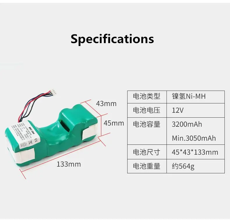 3200MAH Sweeper Battery for ECOVACS DD35 DD33 DD56 DD37 DT88 DE55 DE53 DE35 DE33 DM65 DC68 DN33 DN36 DG710 DG716 Power Bank