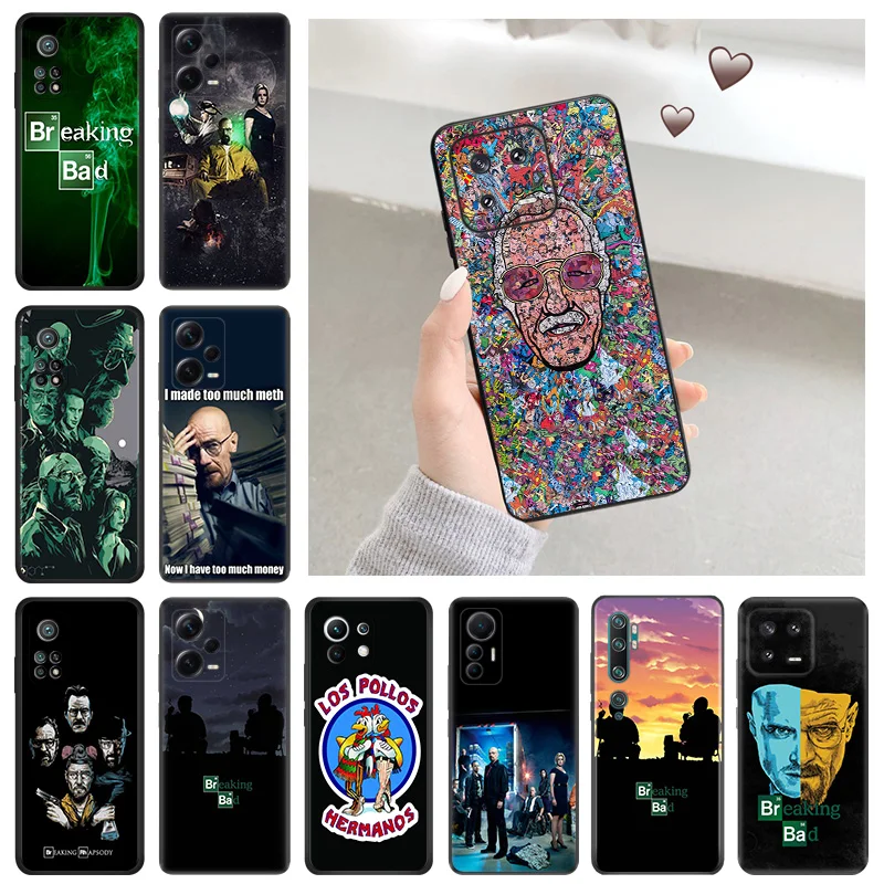 Silicone Soft Phone Case for Redmi Note 13 Pro 4G 5G 12 12c 13c Note12 Xiaomi 12t 12x 13Lite 12Lite Breaking Bad Cover