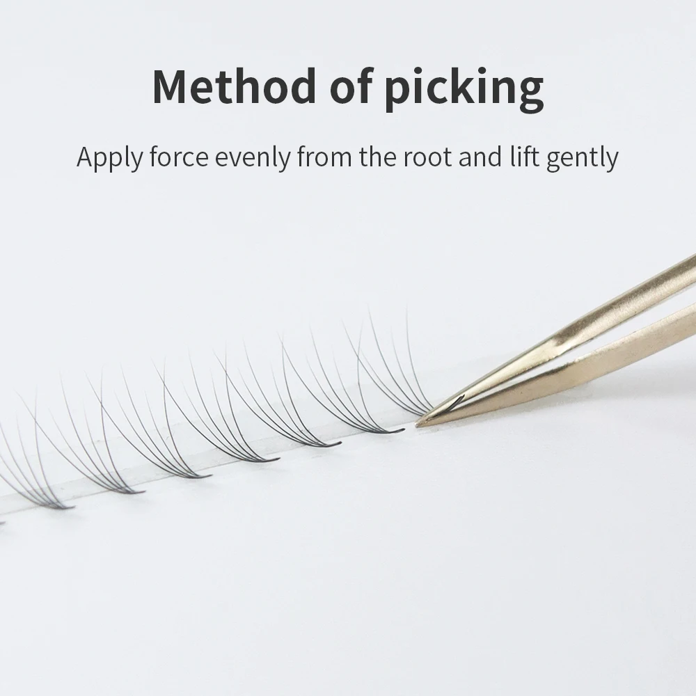 GLAMLASH Gotowe Kępki Rzęs Objętościowych do Przedłużania 600 Kępek Mega Bulk Naturalne Miękkie Rzęsy