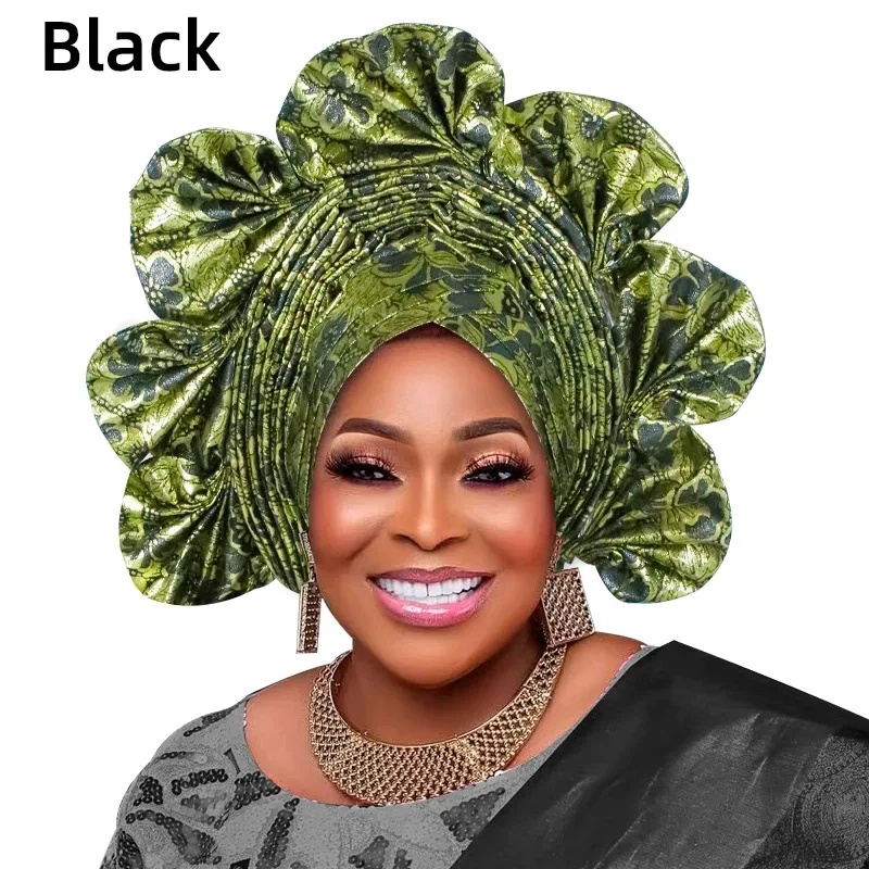 African Wedding Party Headtie for Women 2025 Fashion African Evening Caps African Turbans for Women Hats Outfits