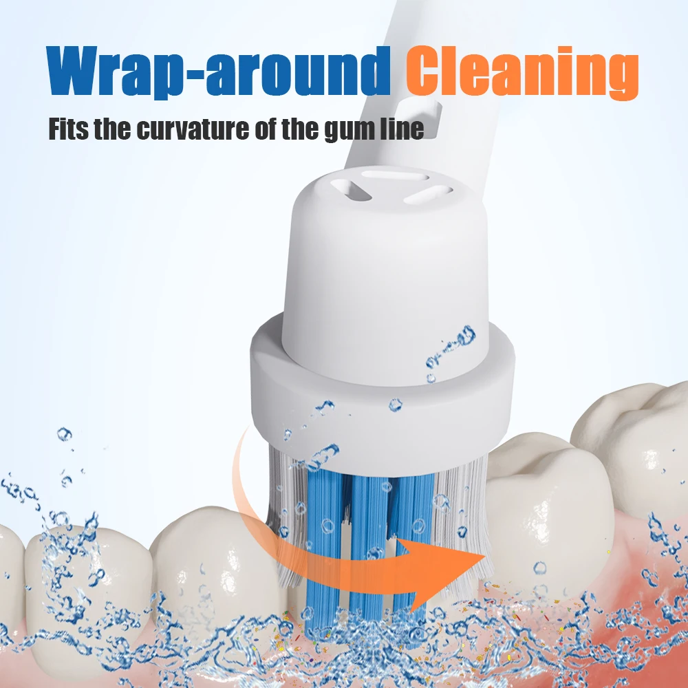 4/8/12/20 قطعة متوافقة مع رؤوس فرشاة الأسنان الكهربائية أورال بي، رأس فرشاة الأسنان الاحترافية لـ 1000 7000