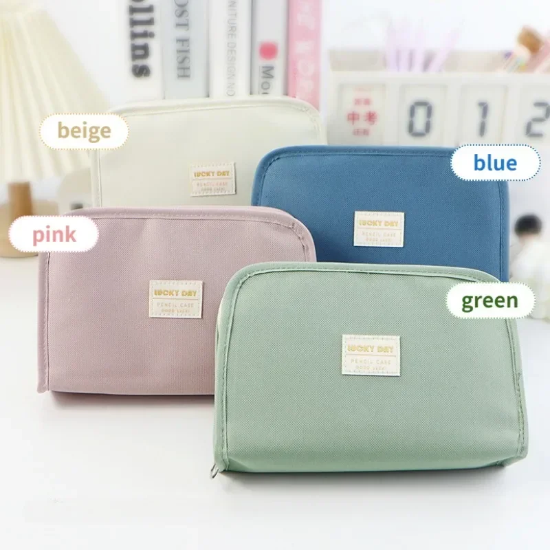 Pen Bag Large-capacity Canvas Pencil Bag for Primary and Secondary School Students High-profile Pencil Case Unisex Pen Pouch