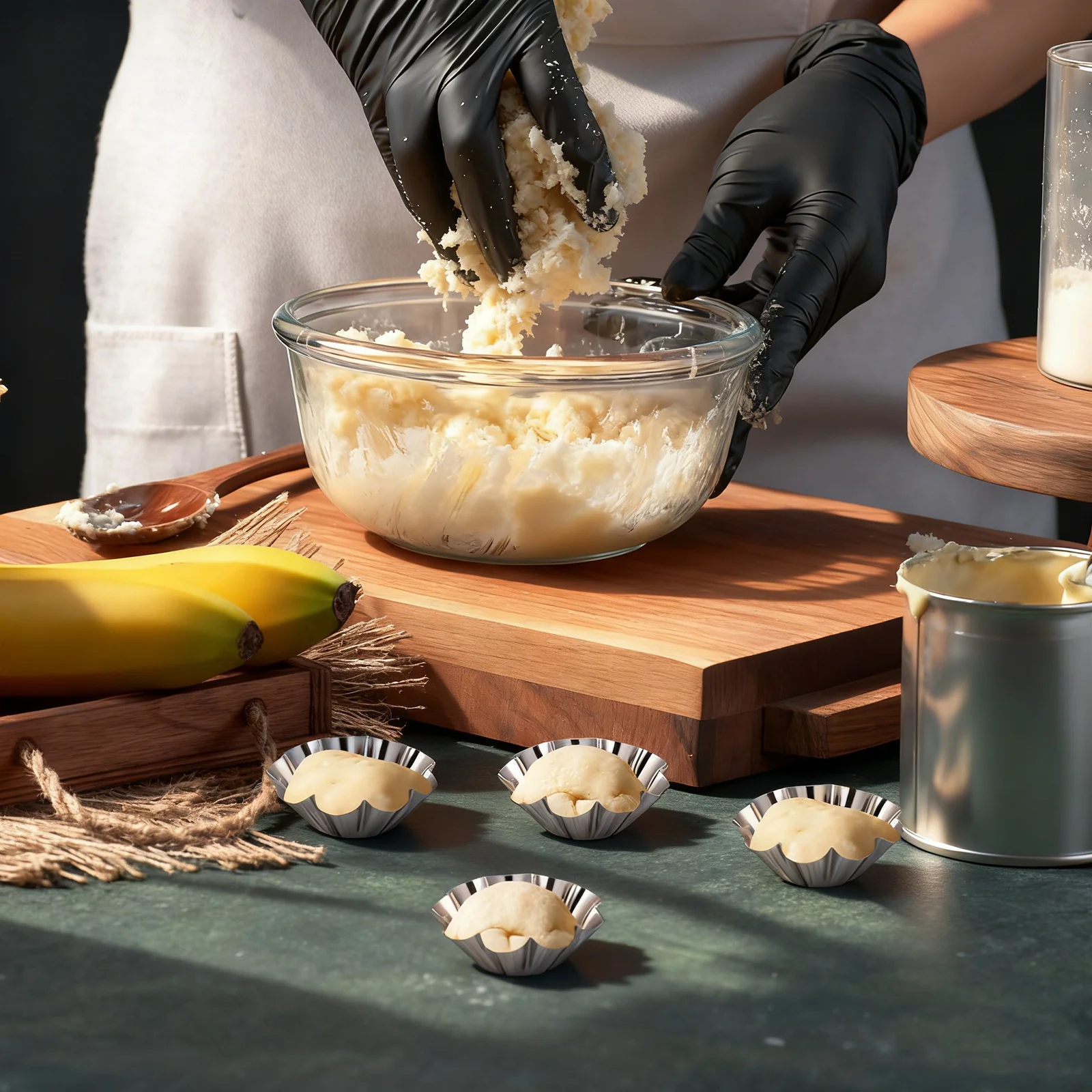 

12Pcs Stainless Steel Non-Stick Flower Tart Pans Easy Clean Egg Tart Muffin Cupcake Baking Mold Silver Tartlet Pans