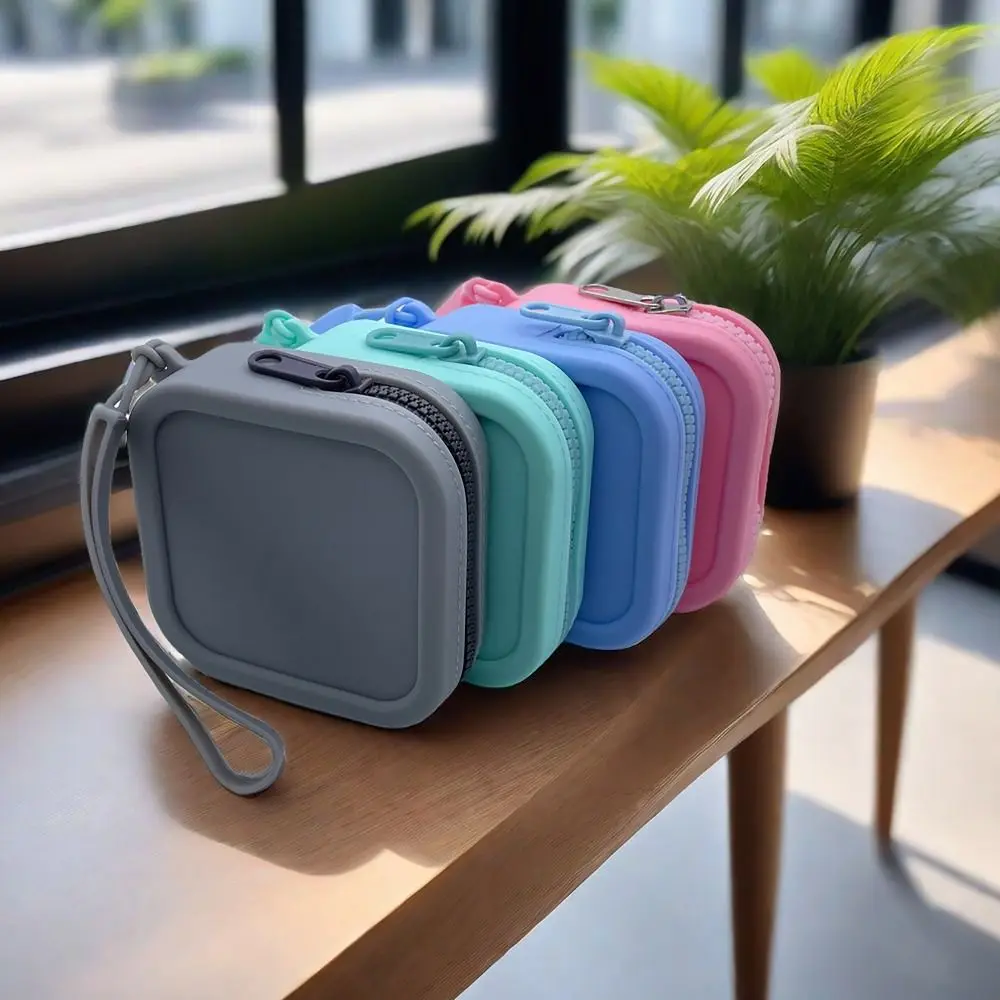 Mini Siliconen Organizer Portemonnee Portemonnee Waterdichte Rits Reiszak Cosmetische Tas Studenten