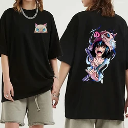 Hot Hashibira Inosuke Print Short Sleeve T Shirts Women Men Casual Shirts Summer Cool Crew Neck T-shirts Anime Shirts