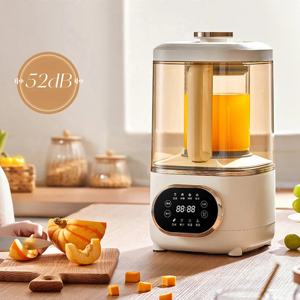 ماكينة تصنيع حليب فول الصويا عالية السرعة، فلتر عصارة فواكه طازجة، خلاط أوتوماتيكي بالكامل، زجاجة خلاط الطبخ المنزلية