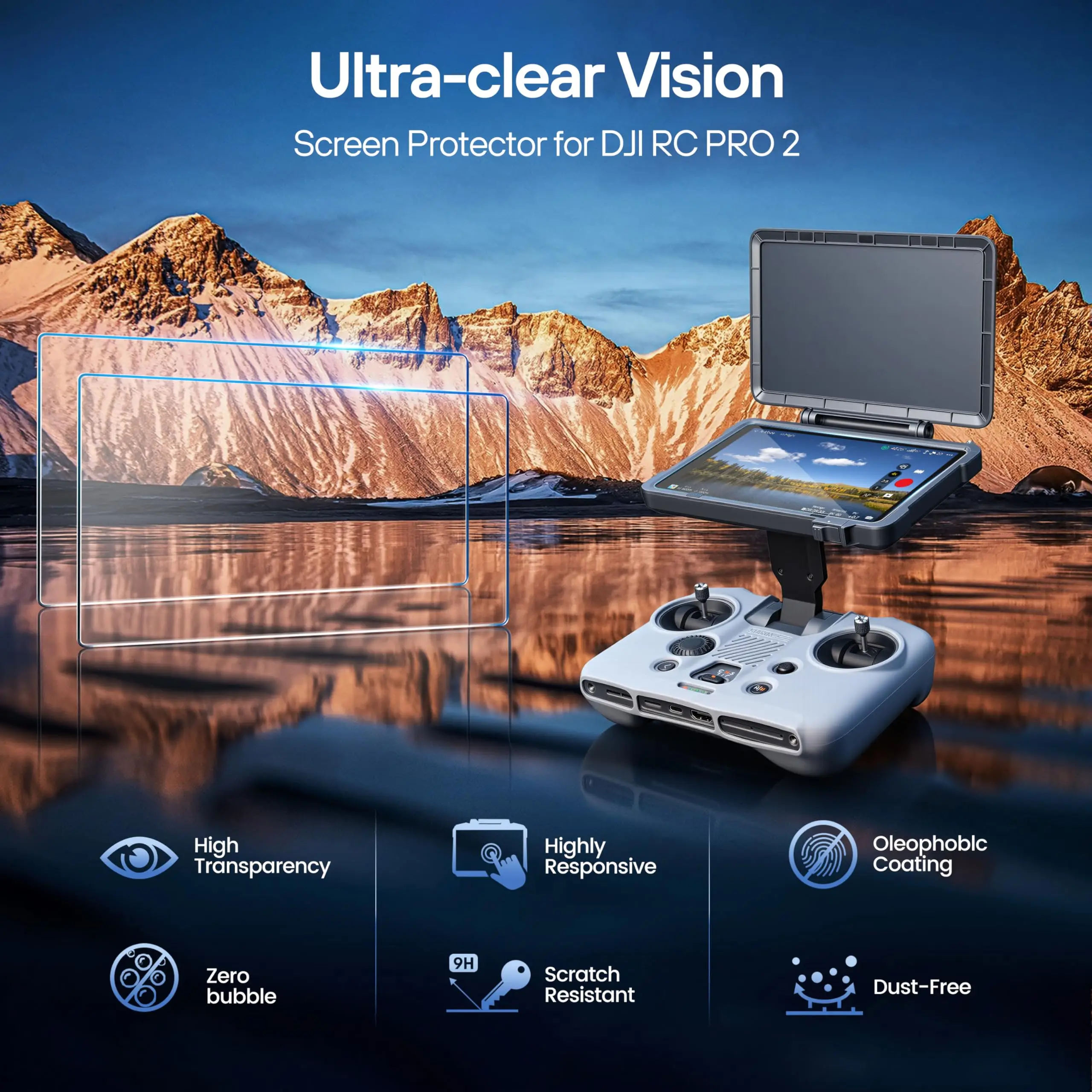 Displayschutzfolie für DJI Mavic 4 RC Pro 2 Fernbedienung Sonnenschutz Silikonhülle Controller-Displayschutz Zubehör – Detail 7