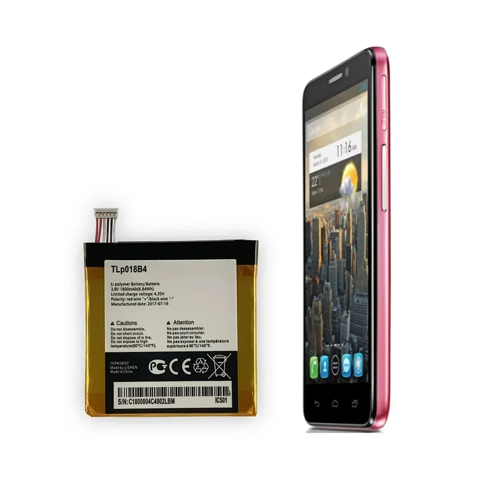 

Высококачественная сменная батарея для Alcatel Idol 7024 7025 TLp018B4 6030D, новые встроенные литиевые батареи 1800 мАч