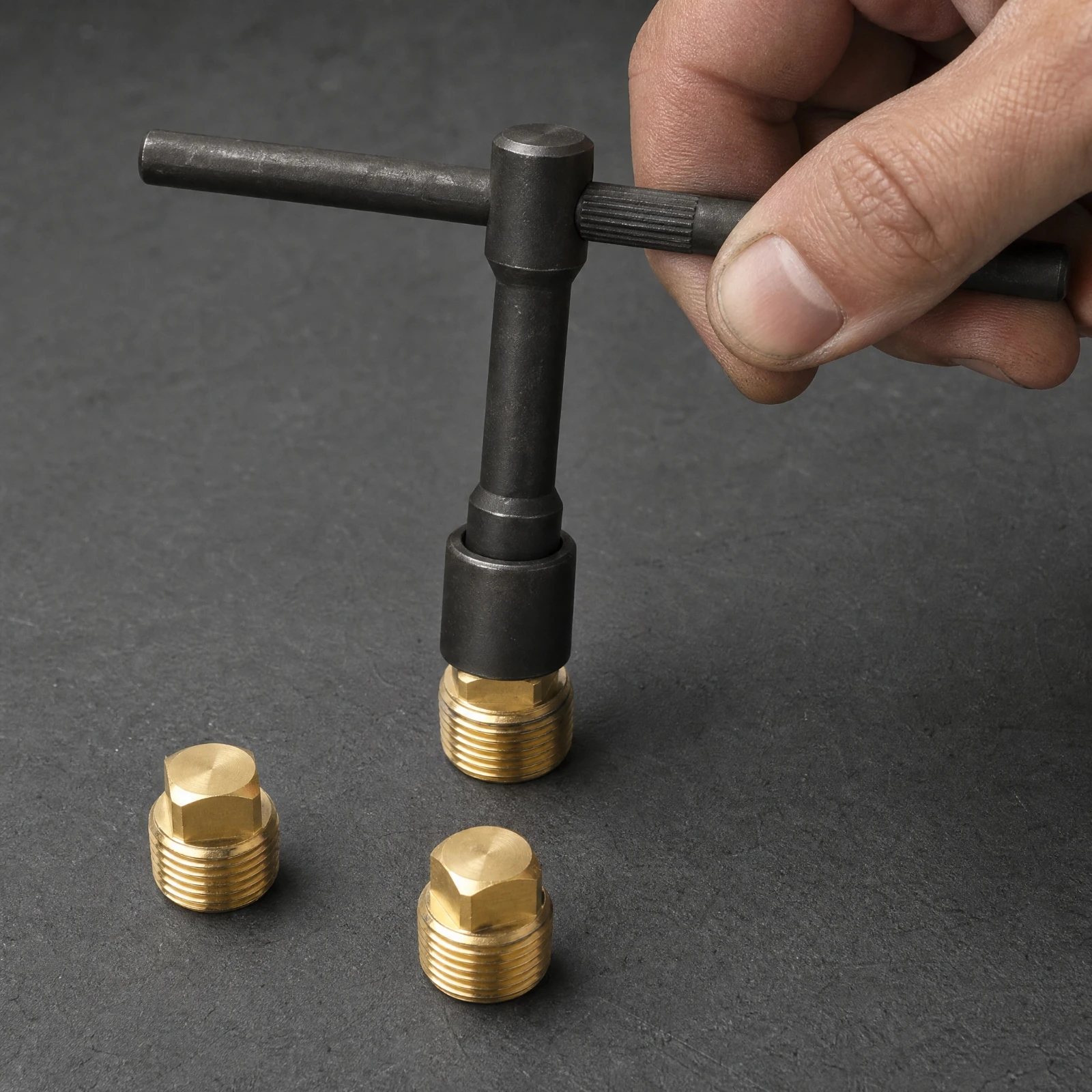 3 Pieces Brass Marine Drain Plug with Wrench Waterproof 1/2-Inch NPT Brass Drain Plug Precision Thread Sturdy