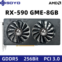 SOYO AMD Radeon RX590 GME 8G Graphics Card GDDR5 Video Memory 256Bit DVI+DP Interface DirectX12 for Desktop Gaming Computers