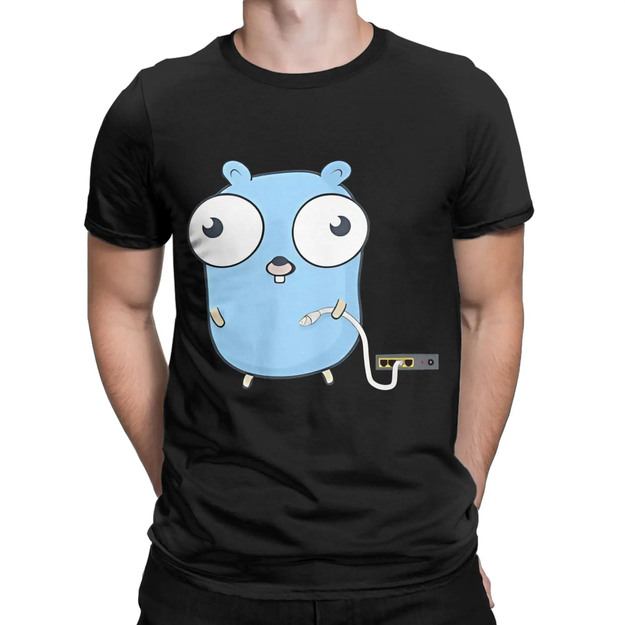 Go Graphic Funny 100% Cotton T-Shirt gopher Tops Tees For Men