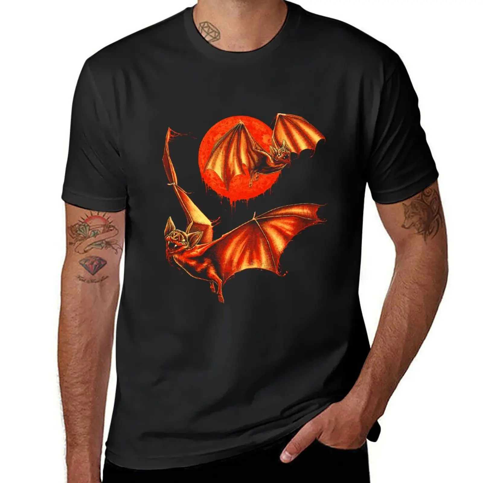 

Blood Moon T-Shirt quick-drying blacks customs design your own Short sleeve tee shirts graphic tee men