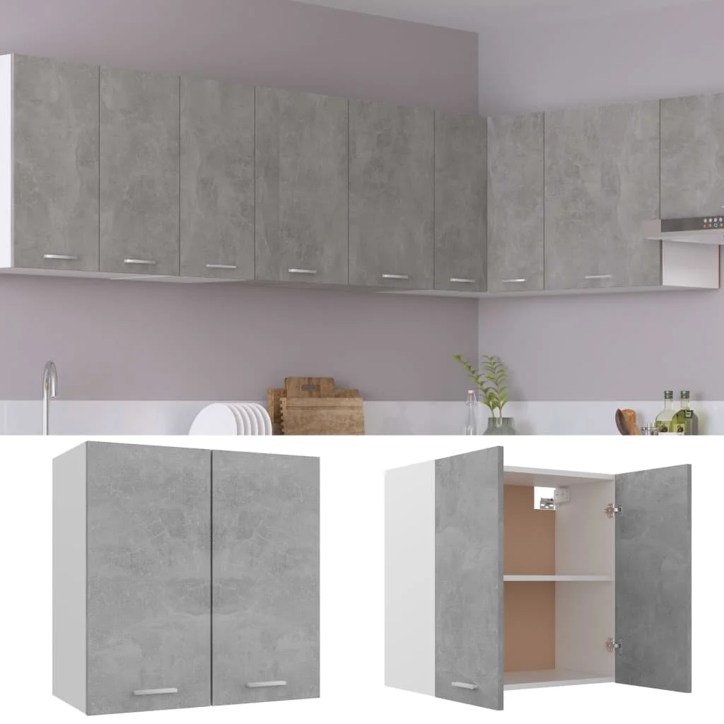 Concrete gray hanging cabinet 60x31x60 cm chglomerated