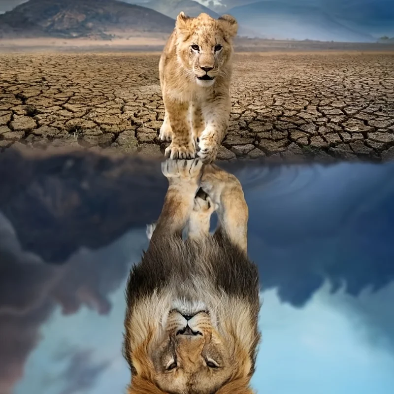 1000Pcs Lion Reflec… - image