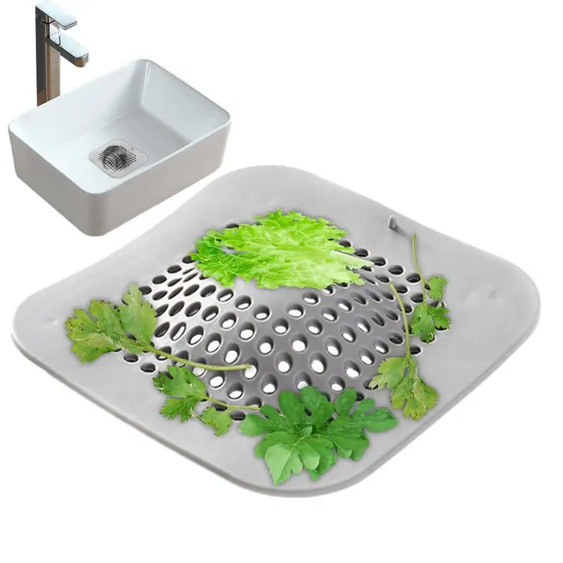 Silicone Sink Strainer Silicone Kitchen Sink Plug Shower Filter Drain Cover Stopper Sink Strainer Hair Catcher For Kitchen Bath