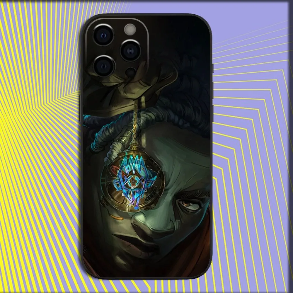 L-LOL Ekko Arcane Jinx Phone Case For iPhone 16,15,14,13,12,11,Pro,X,XS,Max,XR,Plus,Mini Soft Black Cover