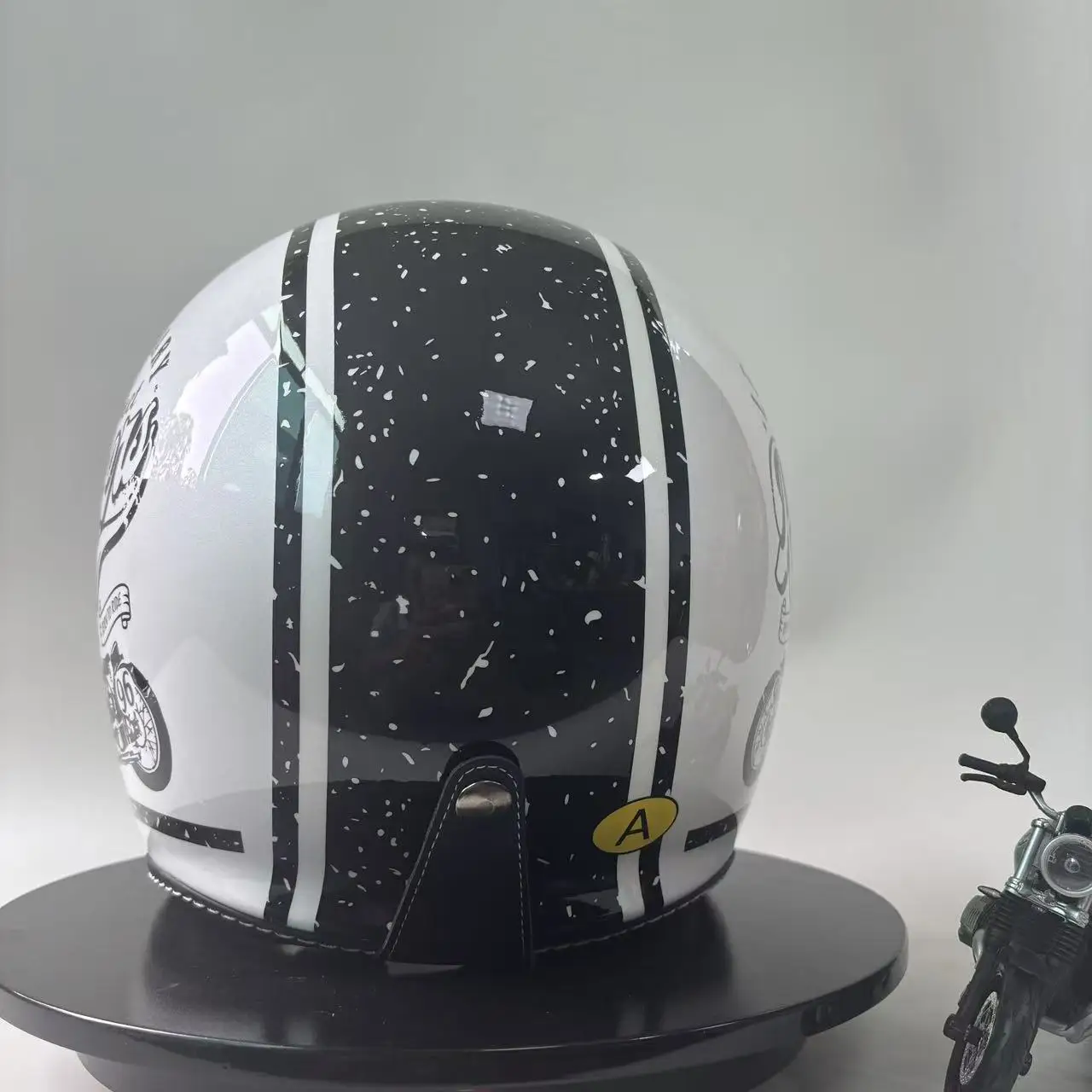 خوذة دراجة نارية ريترو كروز للجنسين خوذة ركوب الدراجة الثقيلة نصف خوذة دراجة نارية 3/4 خوذة حماية ركوب الدراجات على الطراز العتيق #2