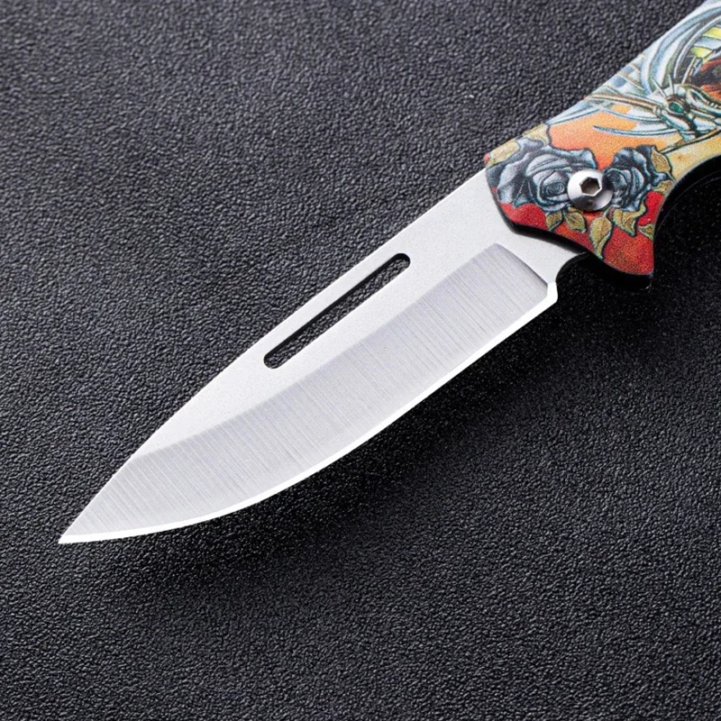 Folding Pocket Knife Household Color Pattern Outdoor Camping Travel Outdoor Tool