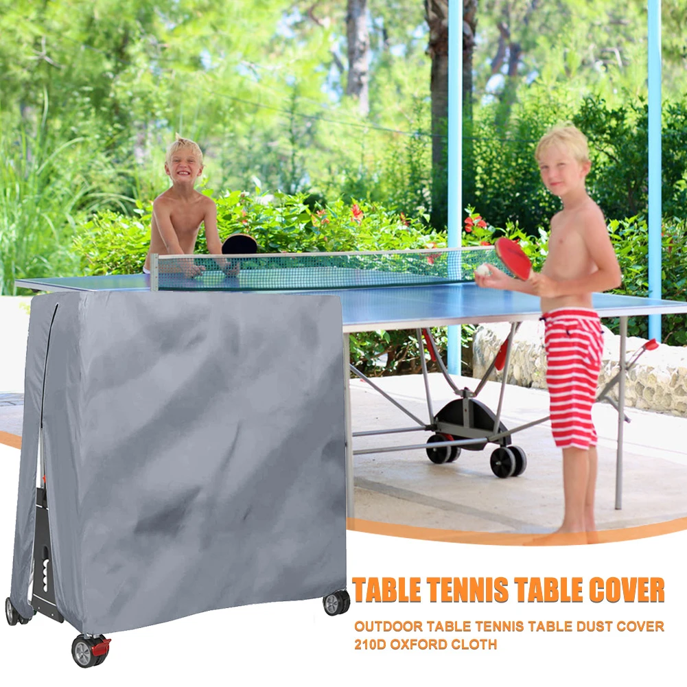 

210D Oxford Fabric Folding Ping Pong Table Cover Dustproof Folding Table Tennis Table Cover Zipper Heavy Duty for Indoor Outdoor