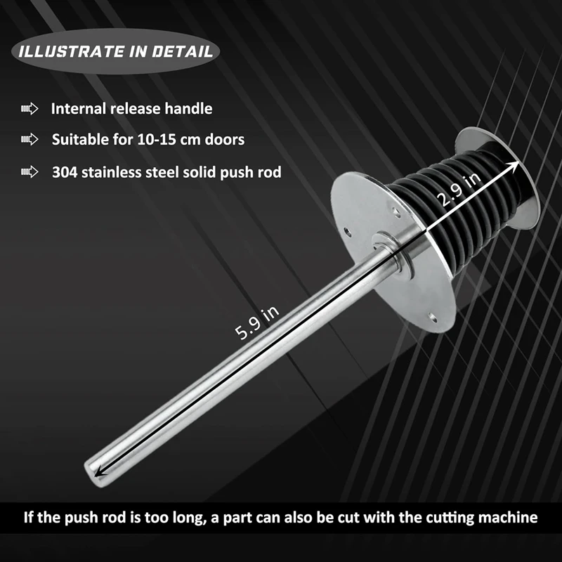 Walk In Freezer chiusure per porte Walk In Cooler maniglia per porta chiusure Kit congelatore Heavy Duty con chiave e asta di spinta In metallo solido durevole