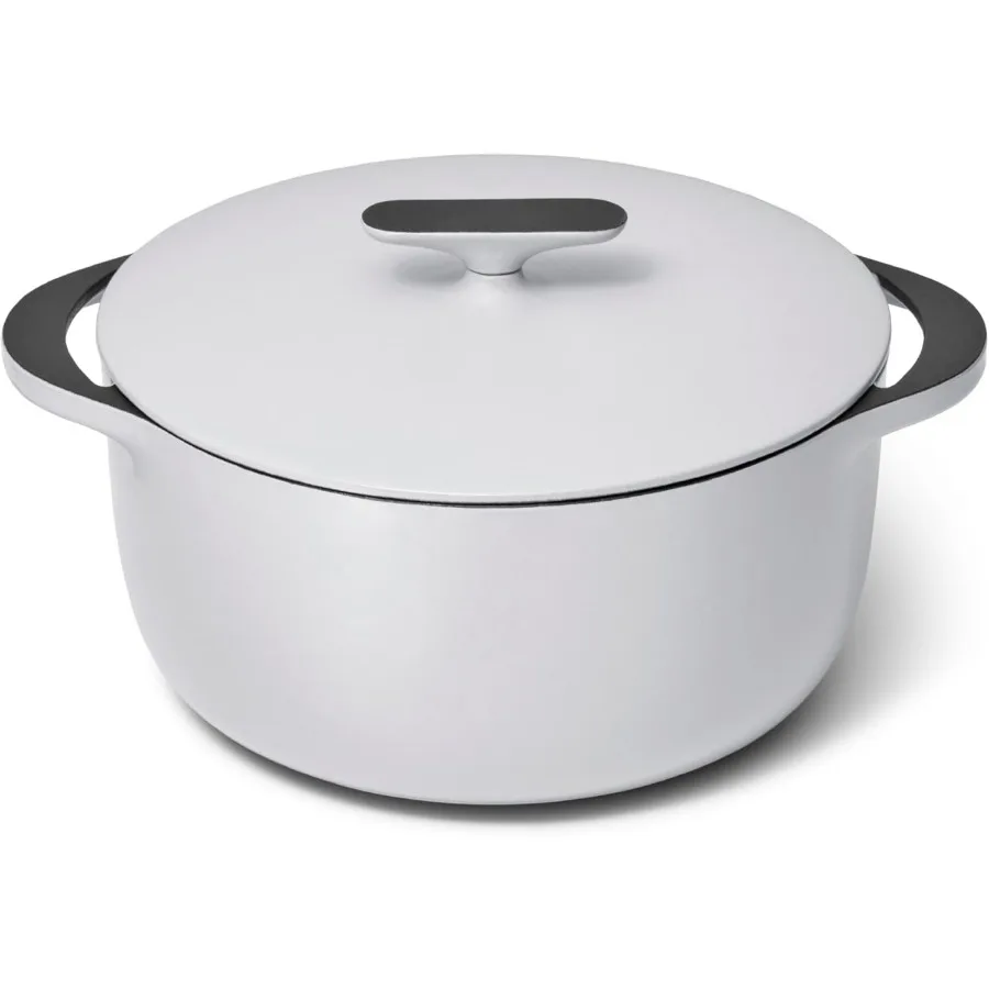 

Эмалированная голландская духовка 6,5 qt Чугунная голландская духовка с крышкой 3-слойное эмалированное покрытие Приправа не требуется Совместимость со всеми плитами