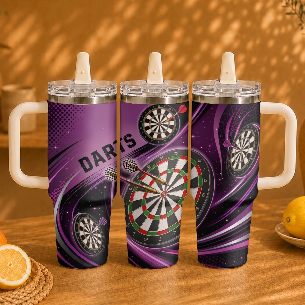 Cool target Pattern Vacuum Flasks 40oz Vacuum Insulated Travel Mug - Stainless Steel Straw Cup Lid