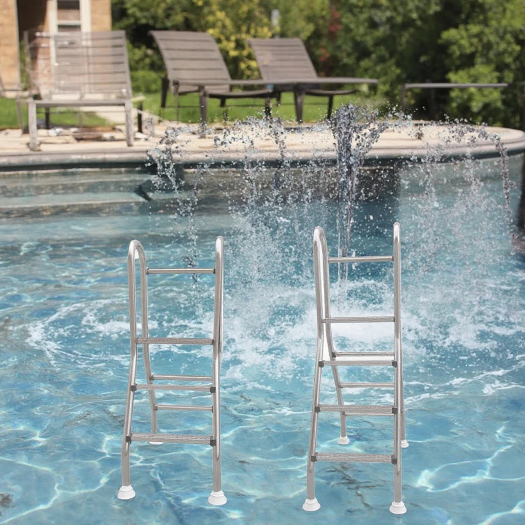 2026 Escalera De Piscina Double Side Swimming Pool Safety Step Ladder