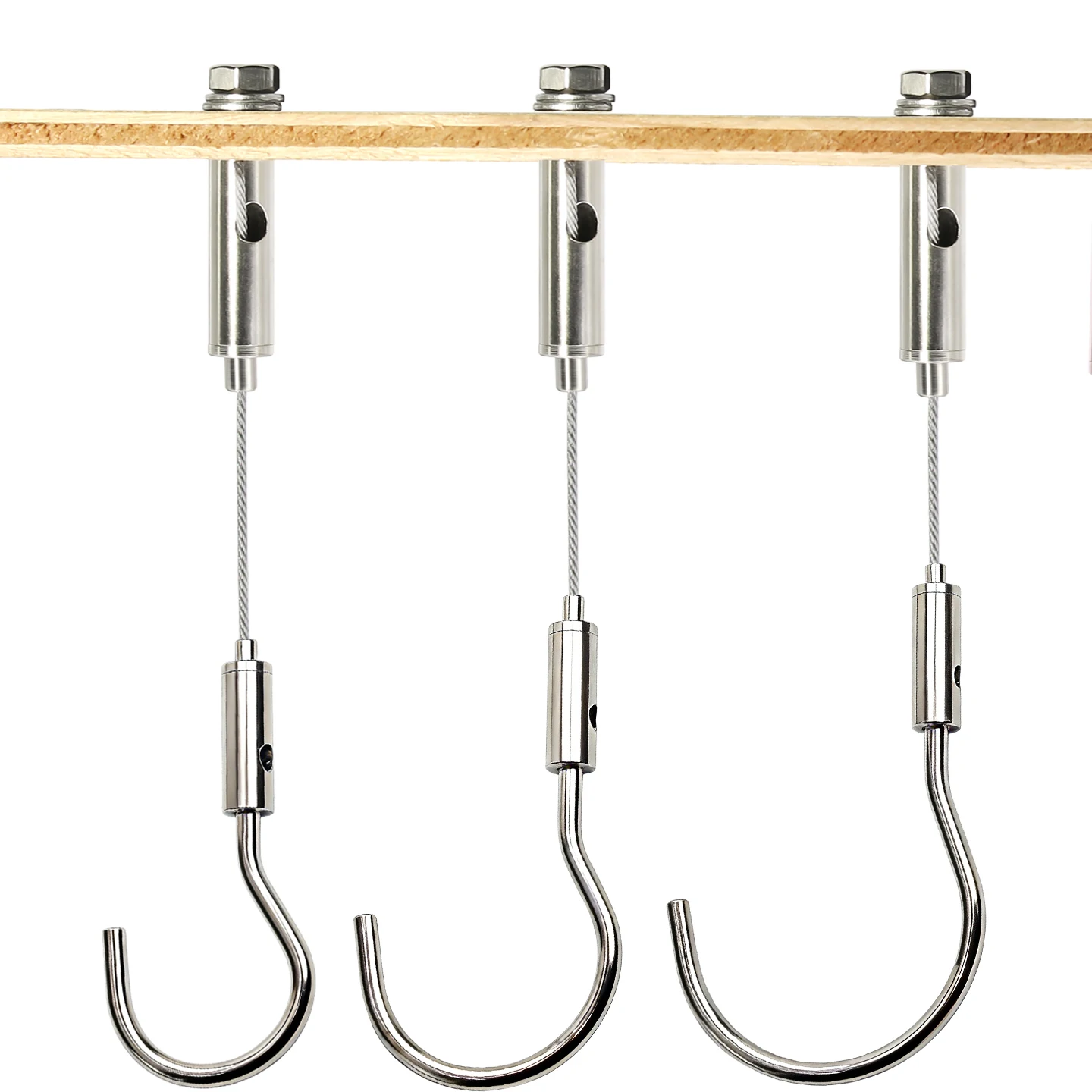 Picture 3: Adjustable automatic hook, stainless steel cable suspension kit, metal rope for lamp suspension, 1.5mm steel wire rope