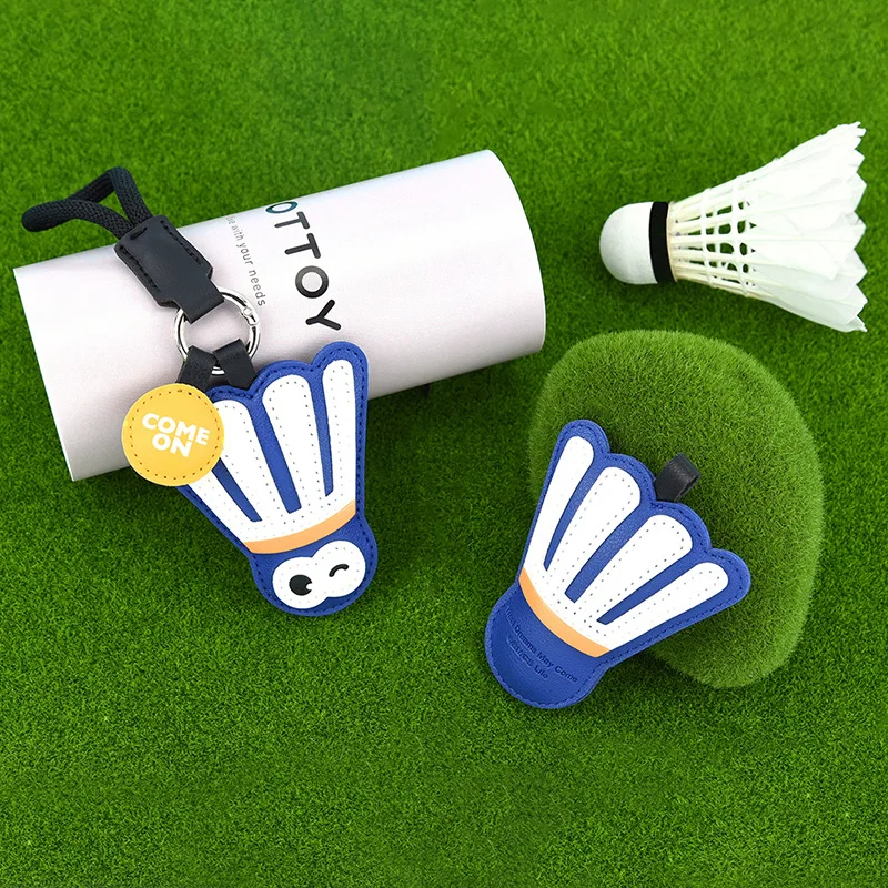 

Брелок для бадминтона, милый спортивный брелок, кожаный брелок, минималистичный для вечеринок, повседневный подарок