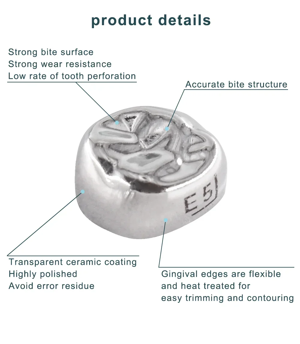 AG-Couronnes dentaires en métal préformé, 1 pièce, couronne temporaire en acier inoxydable, matériel orthodontique dentaire, outils de thérapie